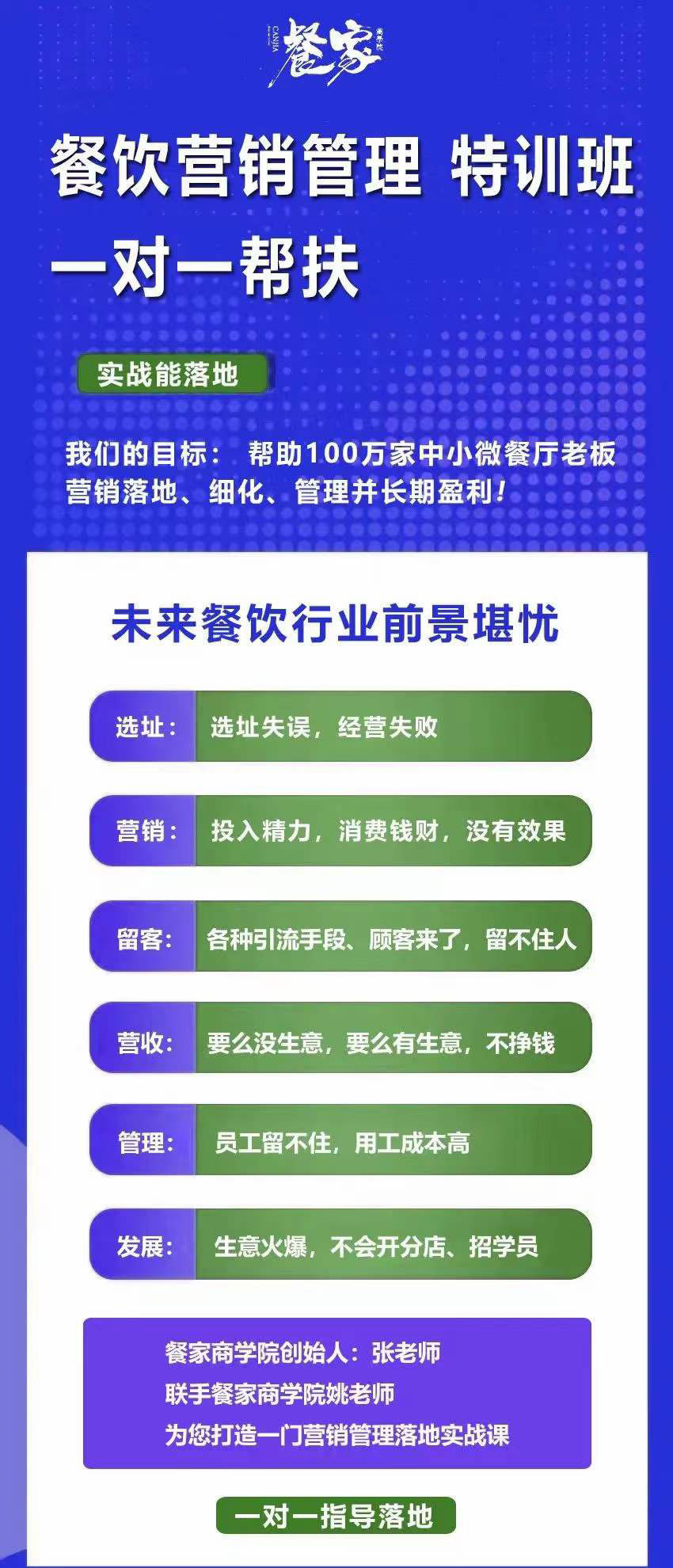 图片[1]-餐饮营销管理特训班：选址 营销 留客 营收 管理 发展-小奔自媒体