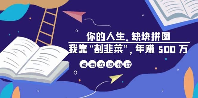 某高赞电子书《你的 人生，缺块 拼图——我靠“割韭菜”，年赚 500 万》-小奔自媒体