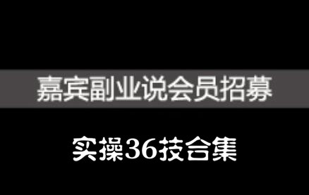 嘉宾副业说实操36技合集，价值1380元-小奔自媒体