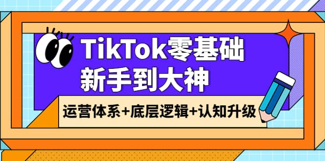 TikTok零基础新手到大神：运营体系 底层逻辑 认知升级（9节系列课）-小奔自媒体