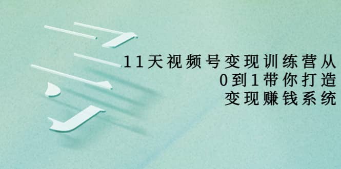 好望角·11天视频号变现训练营，从0到1打造变现赚钱系统（价值398）-小奔自媒体