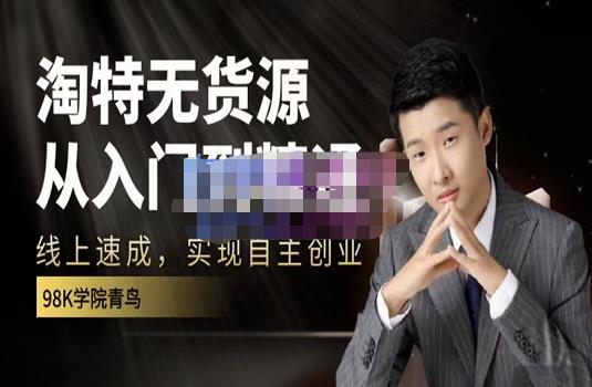 98k学院的淘特无货源线上速成课，从入门到精通，让你最小投入，最高回报-小奔自媒体