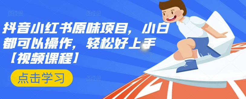 抖音小红书原味项目，小白都可以操作，轻松好上手【视频课程】-小奔自媒体