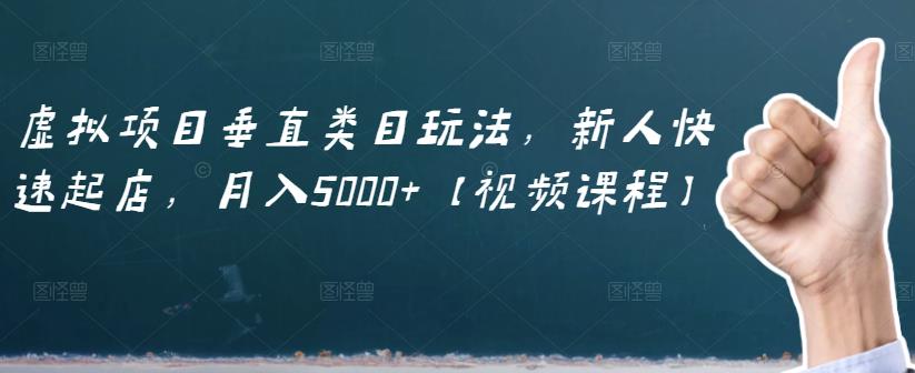 虚拟项目垂直类目玩法，新人快速起店，月入5000 【视频课程】-小奔自媒体