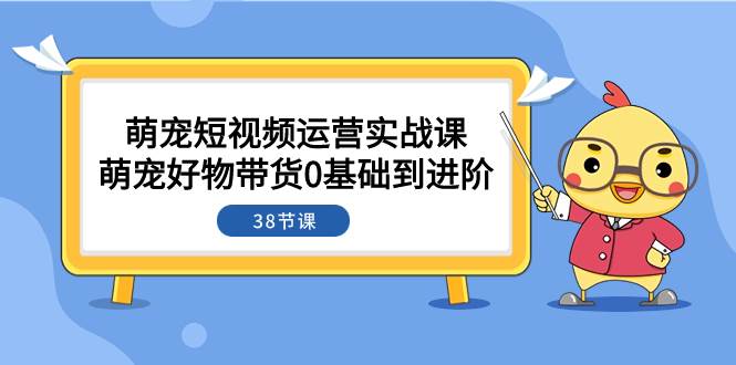 萌宠·短视频运营实战课：萌宠好物带货0基础到进阶（38节课）-小奔自媒体