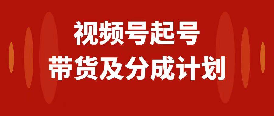 视频号快速起号，分成计划及带货，0-1起盘、运营、变现玩法，日入1000-小奔自媒体