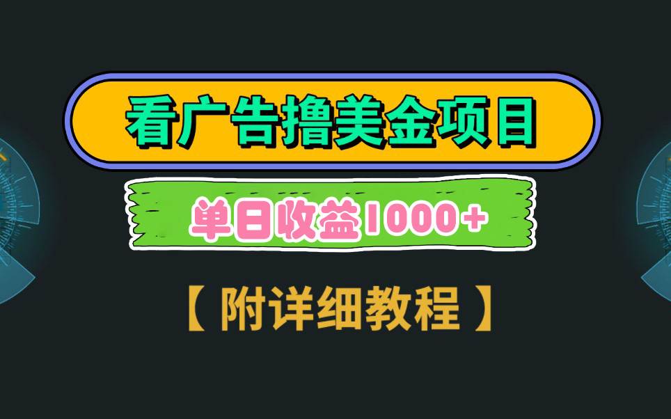 Google看广告撸美金，3分钟到账2.5美元 单次拉新5美金，多号操作，日入1千+-小奔自媒体