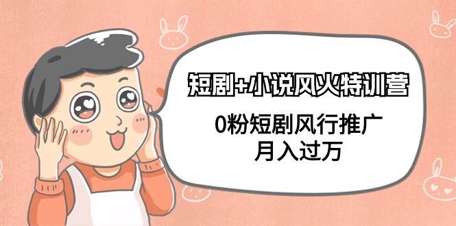 短剧+小说风火特训营，0粉短剧风行推广，月入过万（102节课）-小奔自媒体