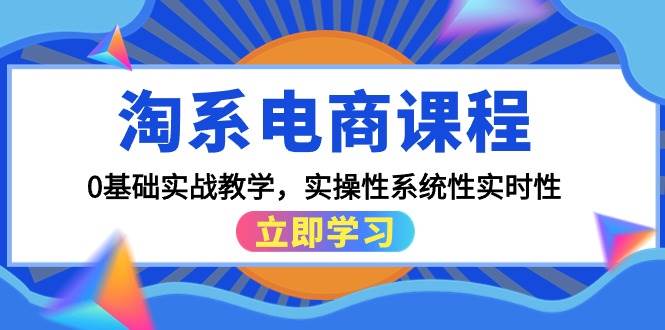 淘系电商课程，0基础实战教学，实操性系统性实时性（15节课）-小奔自媒体